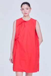 Diagonal Ribbon A-Line Dress