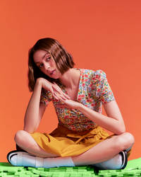 Elasticated Waist Flare Skirt