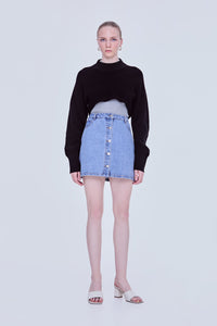 Knitted Crop Sweatshirt