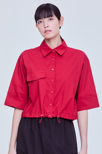 Scrunched Buttondown Top