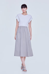 Contrast A-Line Magyar Dress