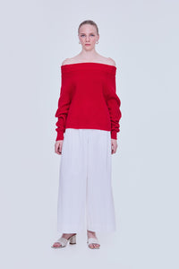 Off-Shoulder Knit Top