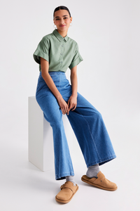 Relax Fit Short Sleeve Blouse