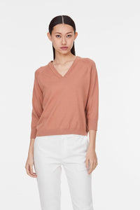 10024 BLUSH V-NECK KNIT
