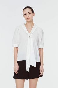 10148 TIE-NECK BLOUSE CREAM