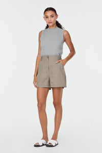 10194 BACK RUFFLED SHORTS KHAKI