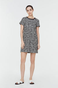 10250 TWEED BOXY DRESS BLACK
