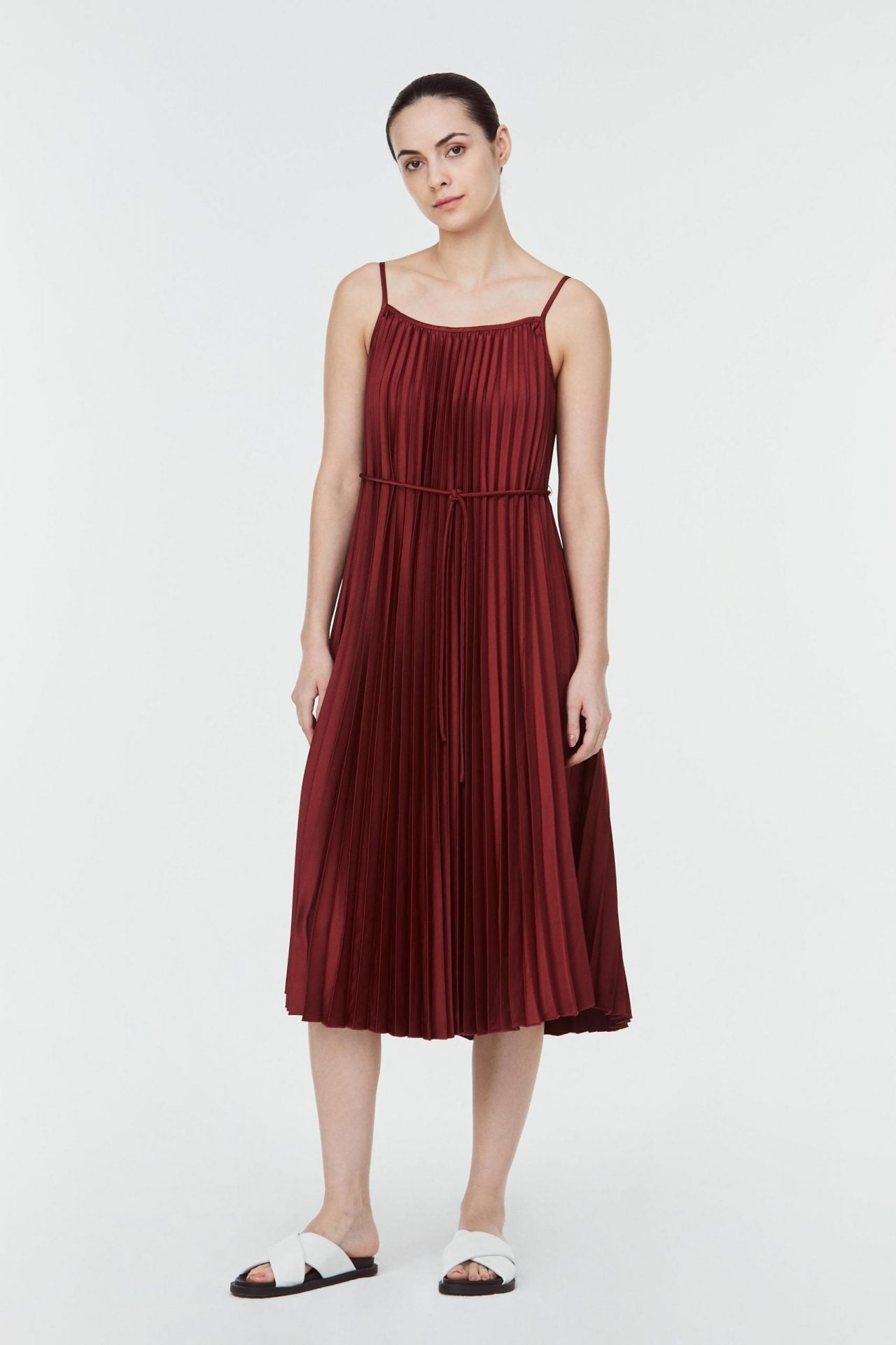 10261 PLEATED MIDI SKIRT WINE