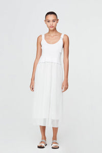 10288 CREAM MESH KNIT DRESS