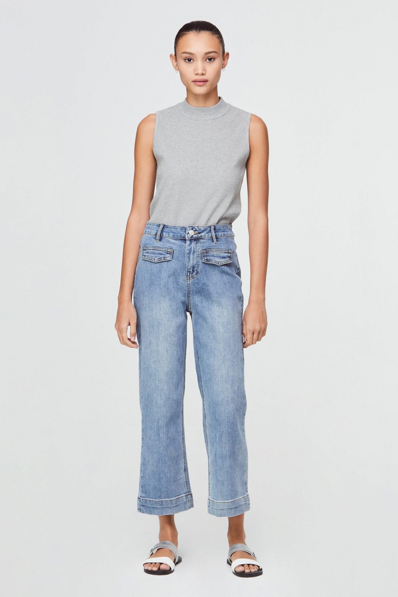 10452 DENIM BLUE WASHED DENIM JEANS