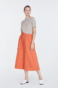 10463 ORANGE FLARE POCKET SKIRT