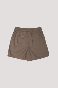 10483 ELASTICATED BACK SHORTS BROWN BACK