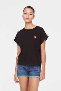 10508 Patch Detail Tee Black