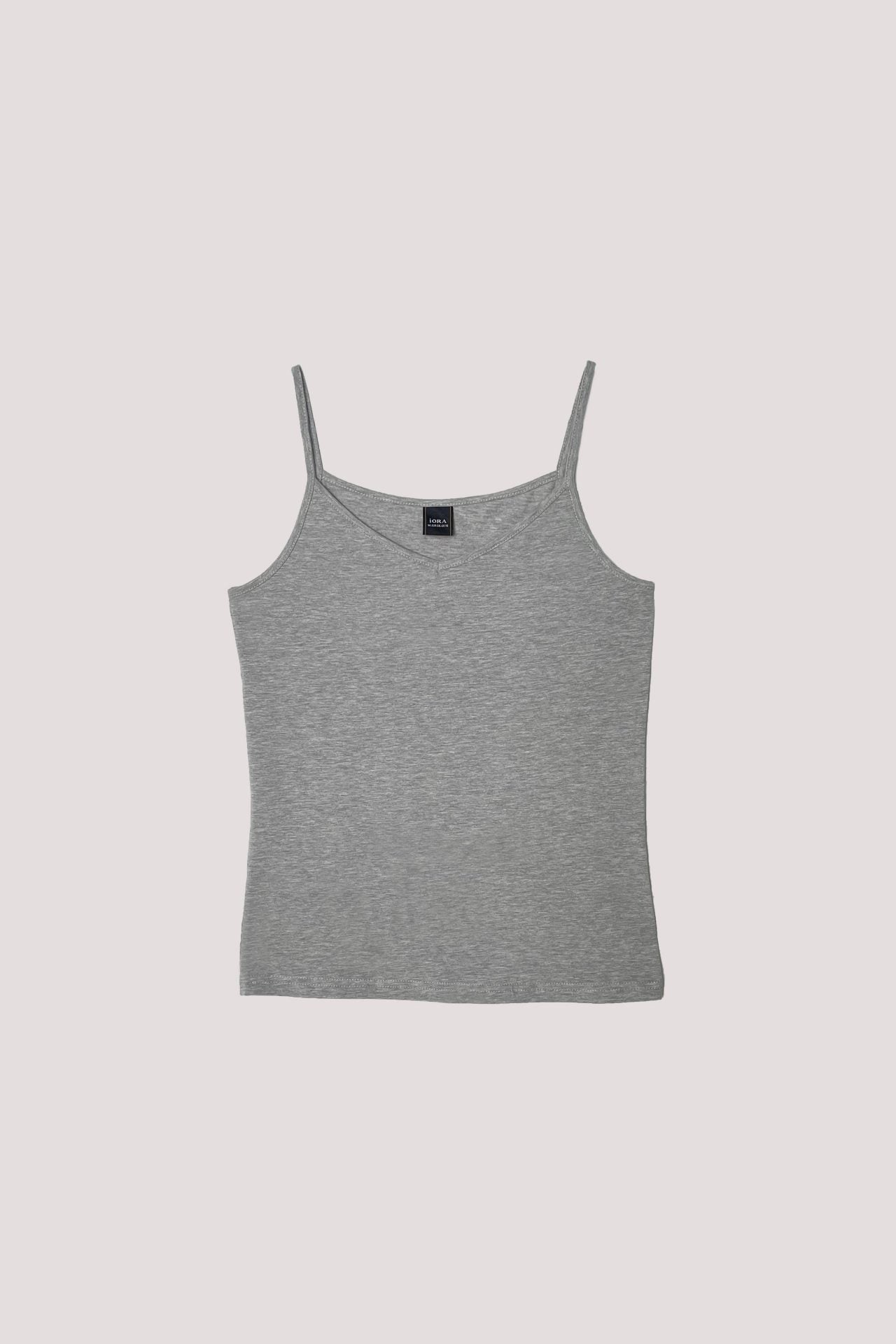 Gray spaghetti strap clearance top