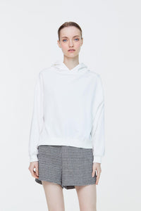 10564 Cream Oversized Hooded Sweatshirt