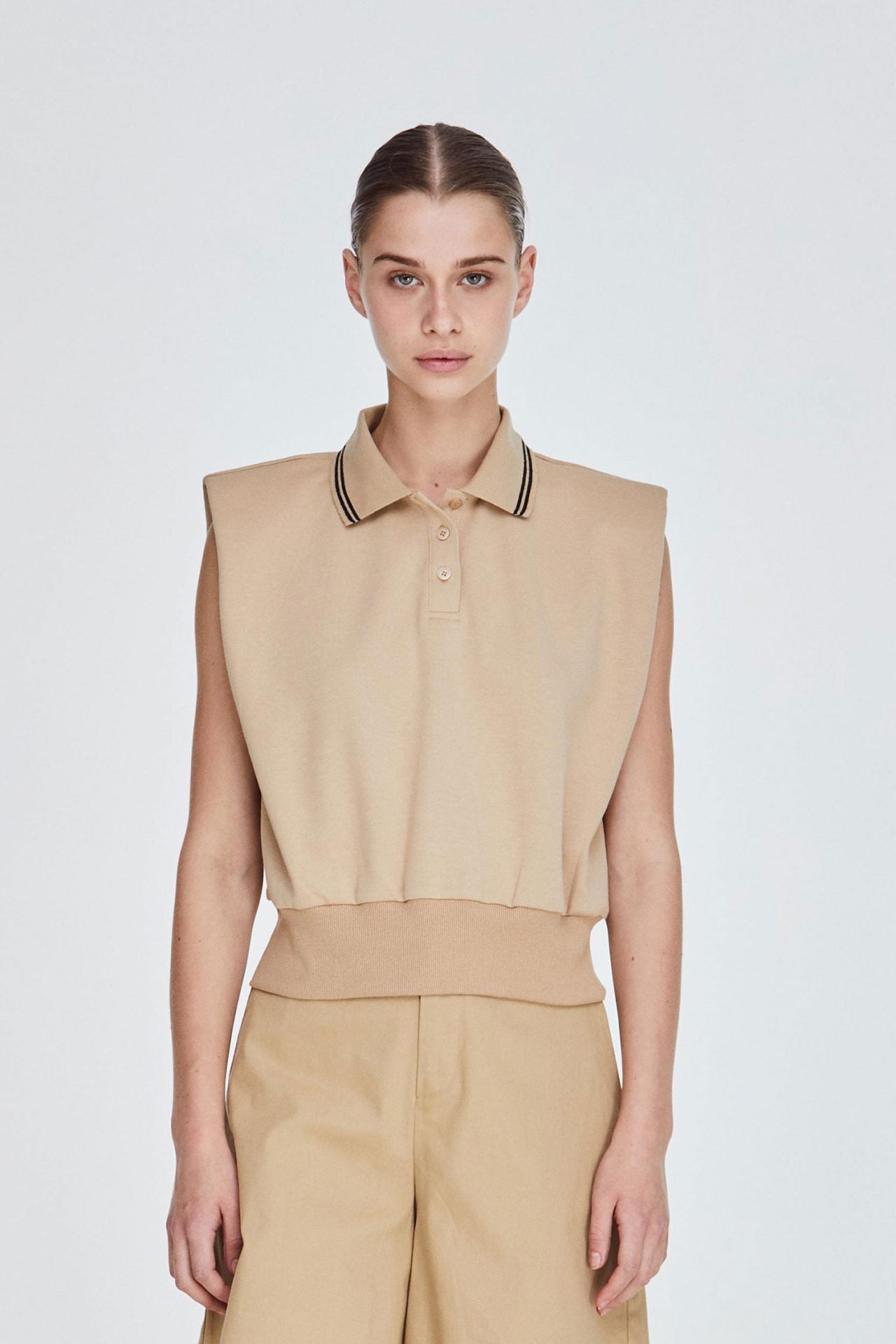 10571-KHAKI-COLLARED-BLOUSE