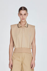 10571-KHAKI-COLLARED-BLOUSE