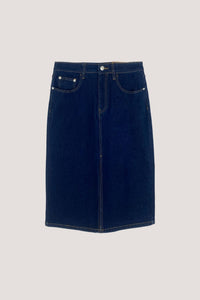 10605 MIDI SKIRT DEEP DENIM