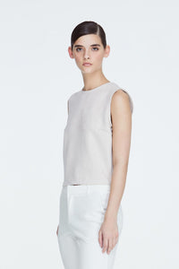 10610 BEIGE SLEEVELESS TOP