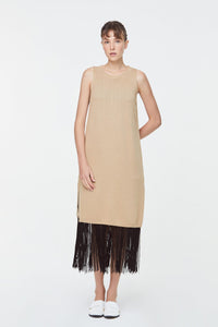 10624 Khaki Cut in Knit Dress