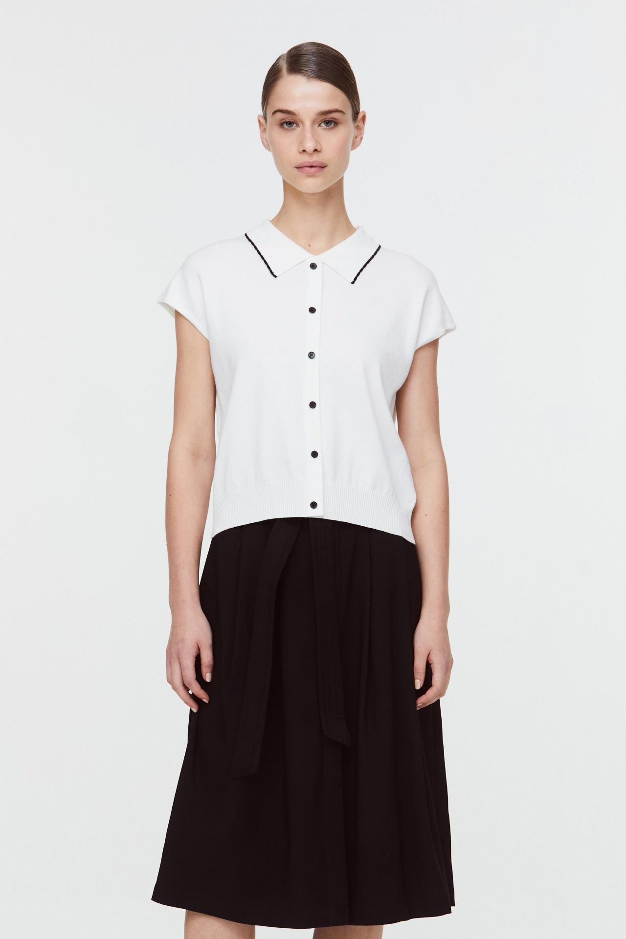 10677 CREAM MAGYAR KNIT BLOUSE TOP