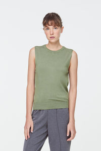 10689 Olive Knit Tank Top