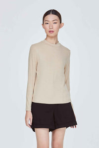 10723 KHAKI LONG SLEEVE BLOUSE