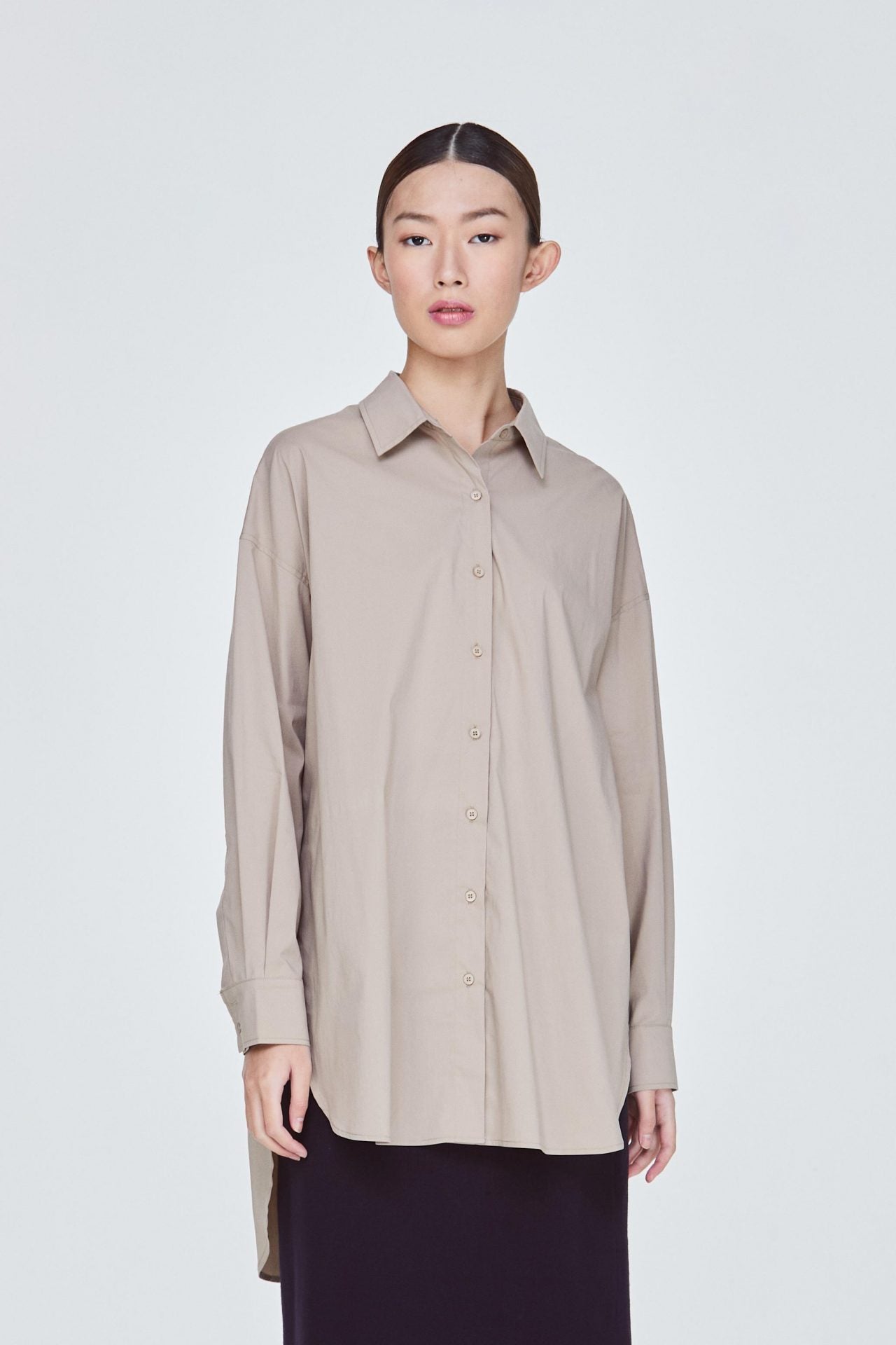10728 KHAKI LONG BLOUSE