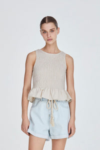 10812-BEIGE-SMOCKING-RUFFLE-TOP