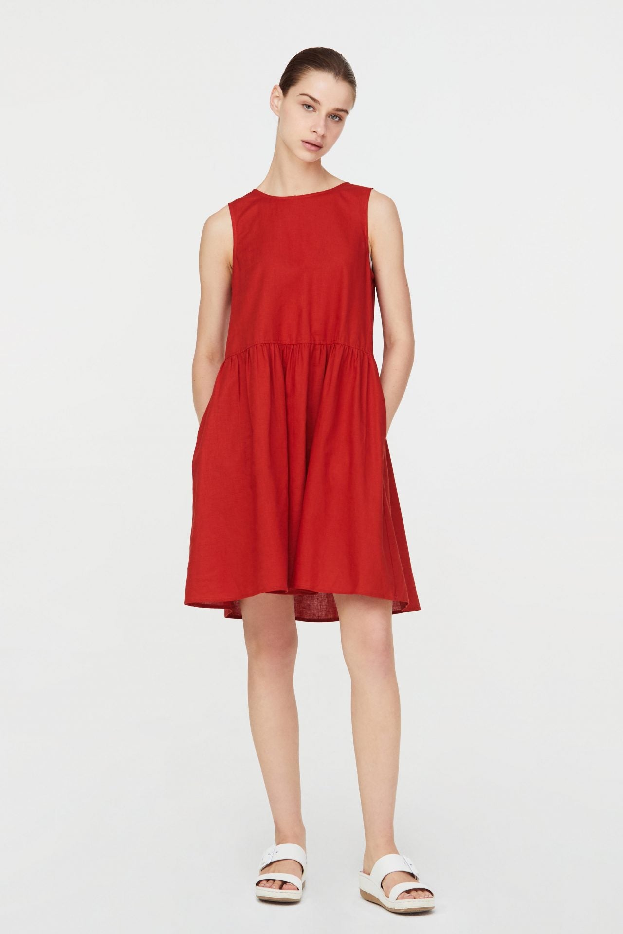 Sleeveless A-Line Skater Dress  iORA Malaysia