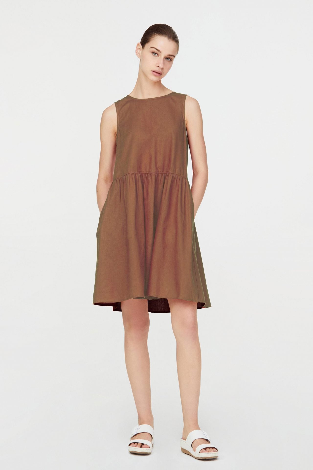 Sleeveless A-Line Skater Dress  iORA Malaysia