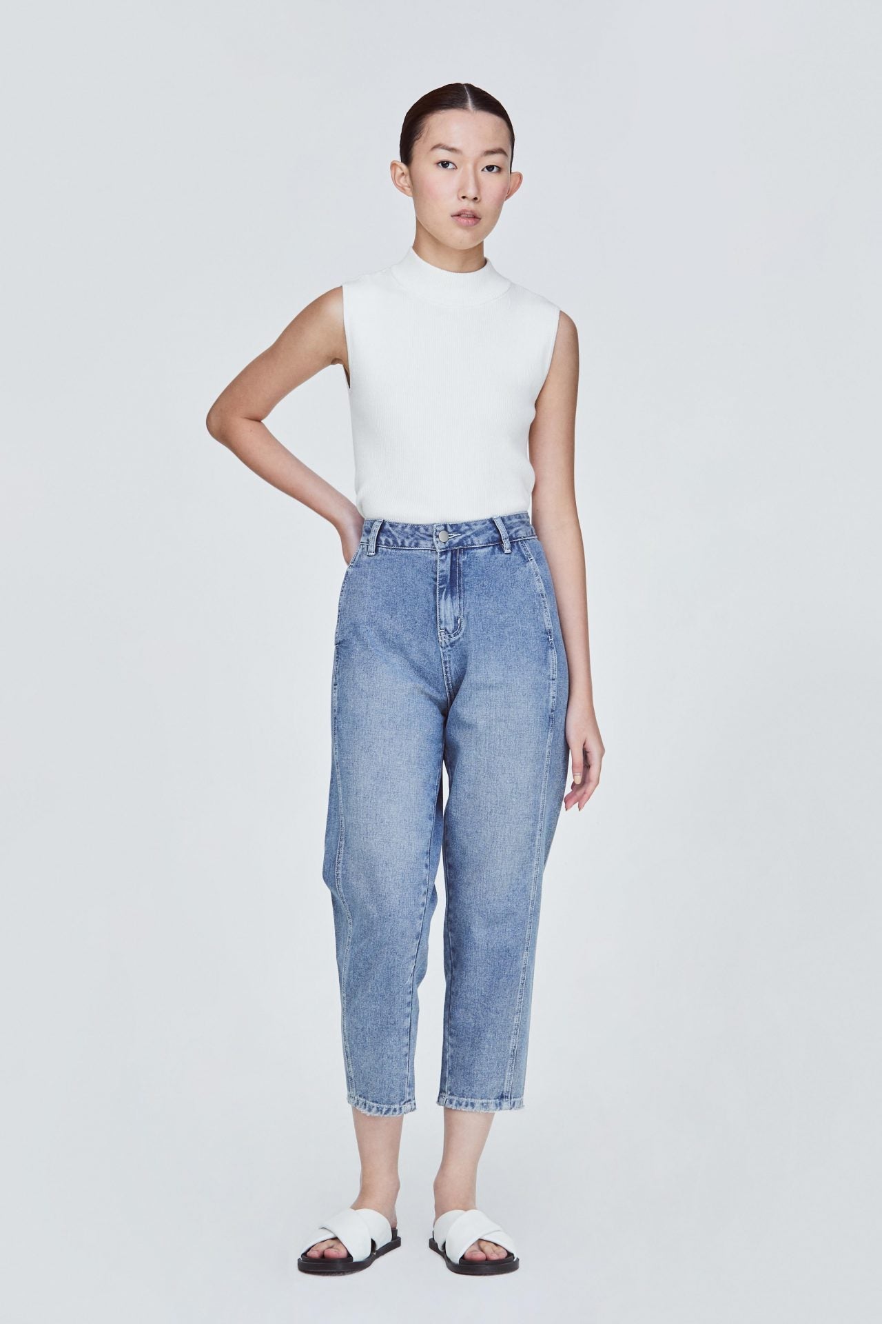 11124 FRONT PANELLED CLASSIC JEANS DENIM BLUE