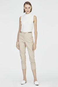 5577 dark beige pants 7671 crdeam high collar basic knit