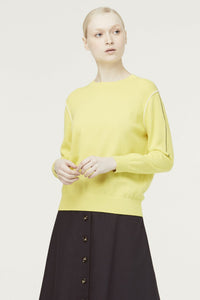 7209 yellow long sleeve knitwear