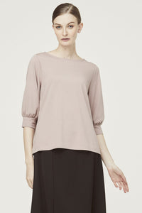 7295 gathered sleeve blouse lavendar