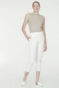 7359 DECORATIVE BELT-LOOPED PANTS CREAM