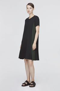 7507 dark green side panel dress side