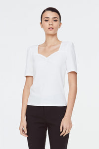 8737 CREAM COURT NECKLINED TEE
