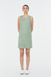 9103 V Neck Shidt Dress Olive