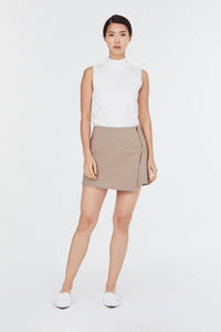 9228 KHAKI WRAPPED SKORTS