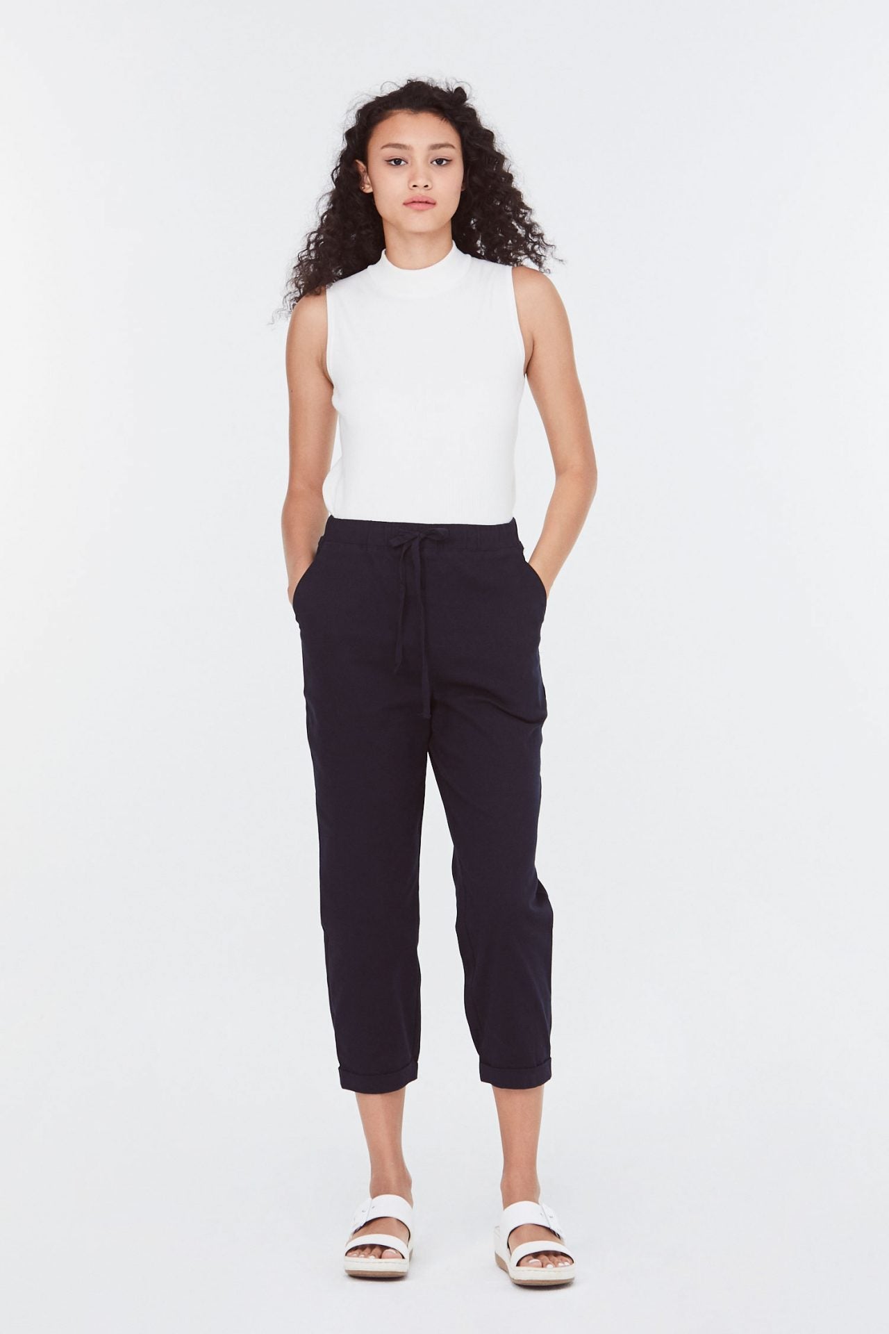 9253 NAVY DRAWSTRING JOGGER