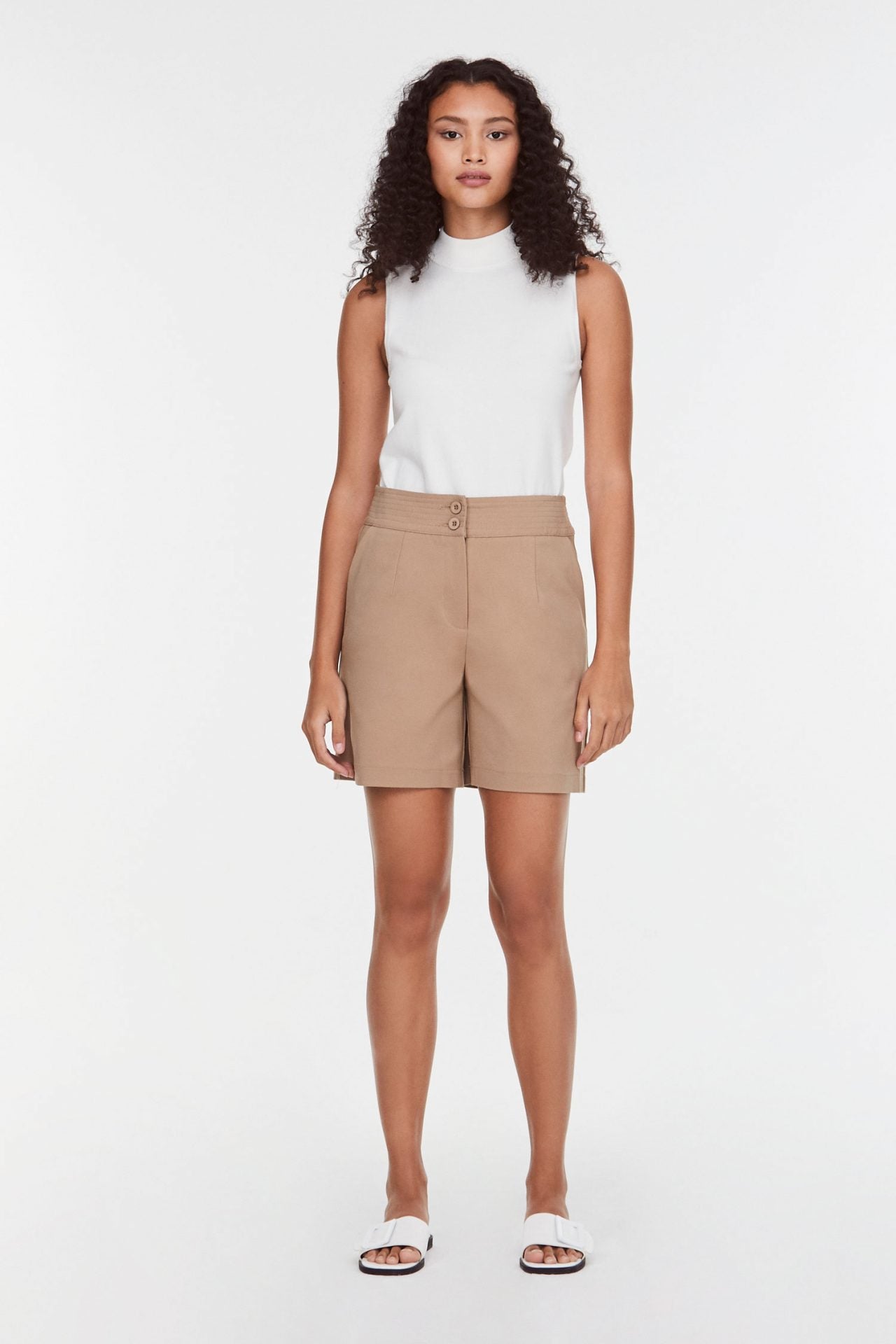 9407 KHAKI WIDE BAND SHORTS
