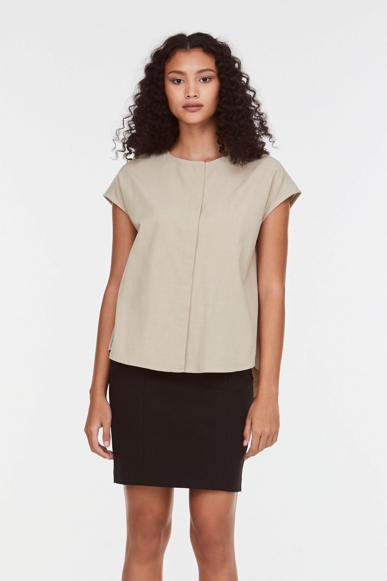 9439 BEIGE MAGYAR BOXY BLOUSE