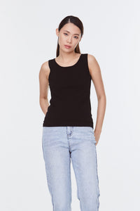 9507 BLACK SLEEVELESS TANK