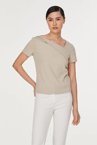 9616 BEIGE ASYMMETRICAL TOP