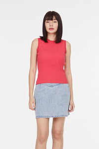 9635 Knitted Tank Top Hot Pink