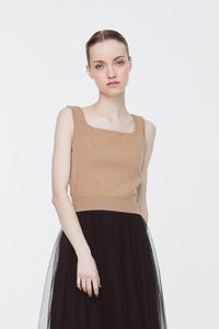9636 Khaki Knit Top