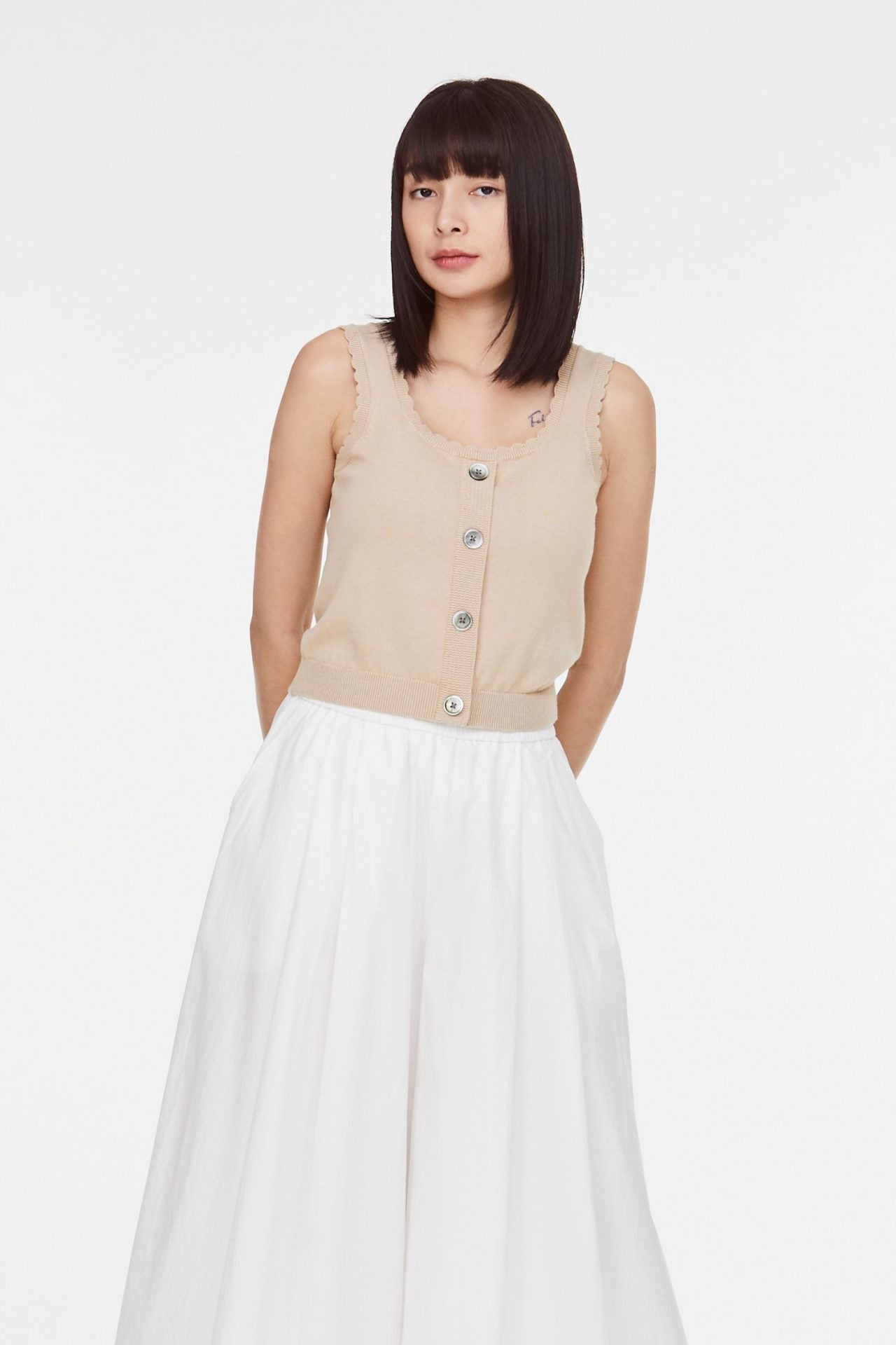 9640 SALLOP KNIT TOP BEIGE