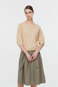 9646 BEIGE KNIT TOP