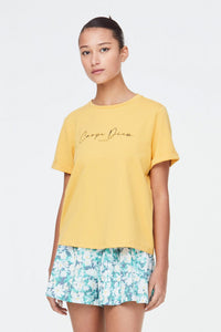 9660 Folded Cuff Tee Yellow